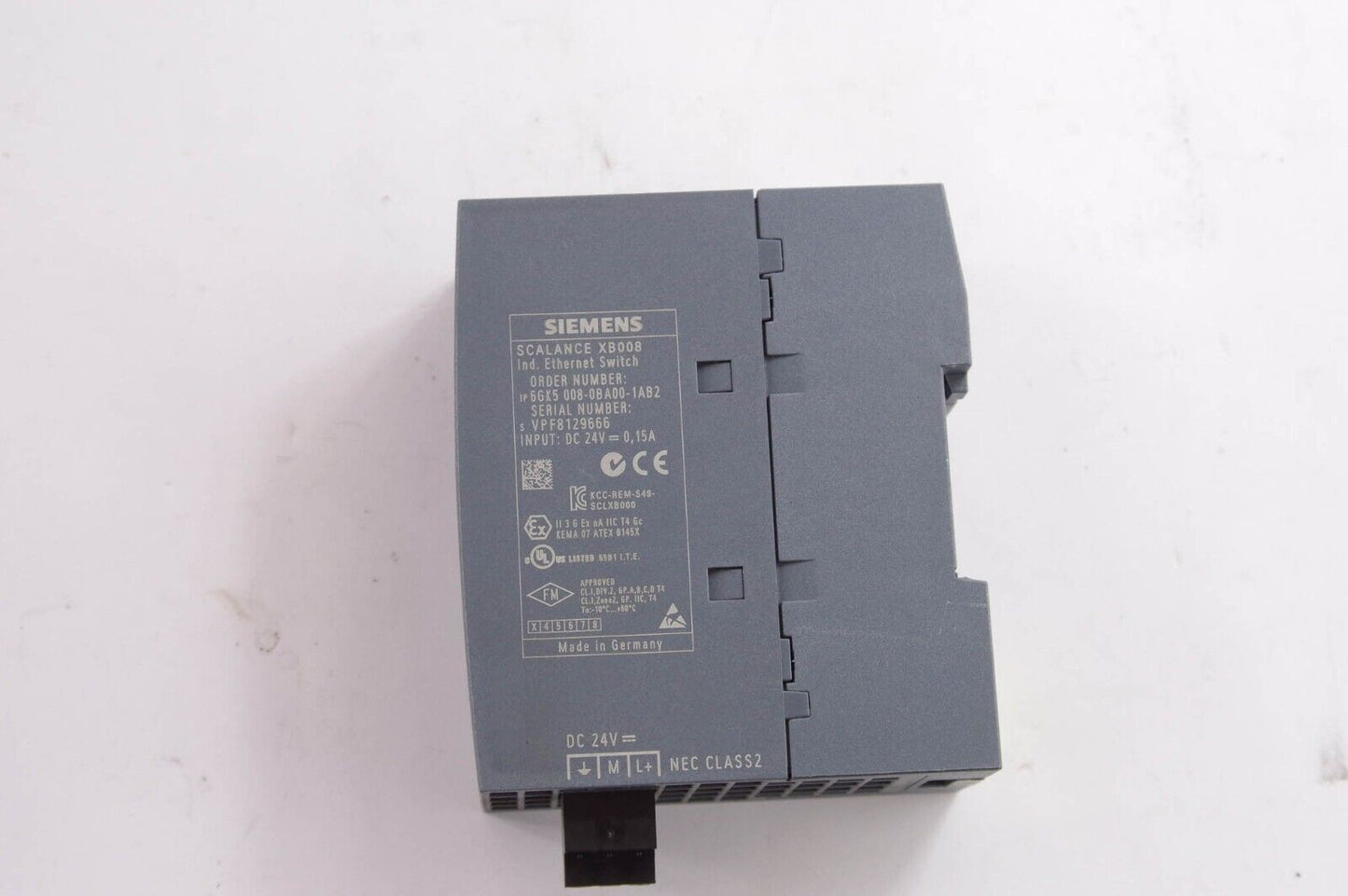 Siemens 6GK5 008-0BA00-1AB2 / 6GK50080BA001AB2 Scalance XB008 Ethernet Switch