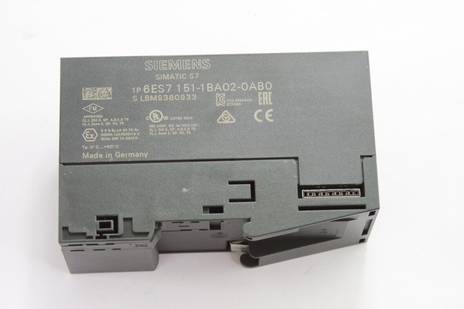 Siemens 6ES7151-1BA02-0AB0 SIMATIC ET200S Interface Module – New In Box