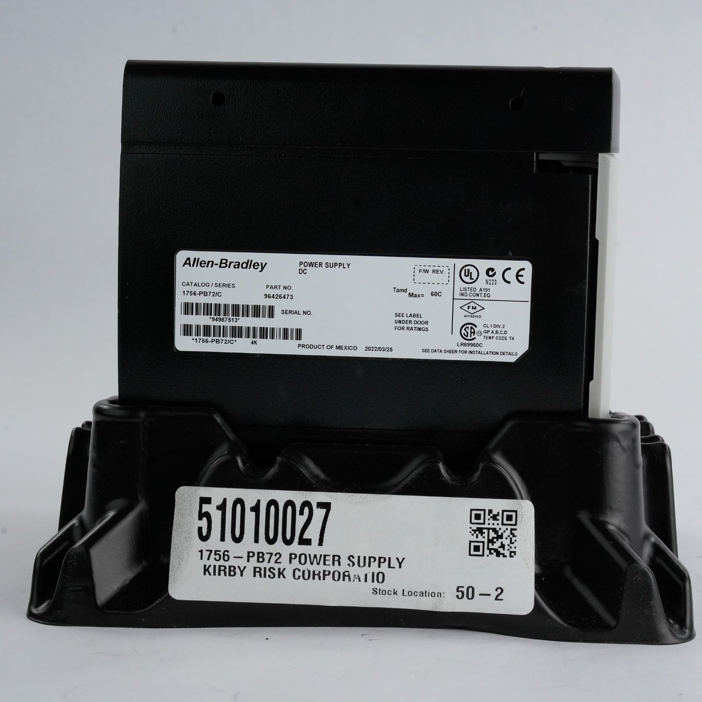Allen Bradley 1756-PB72/C ControlLogix 24V DC Power Supply 1756PB72/C