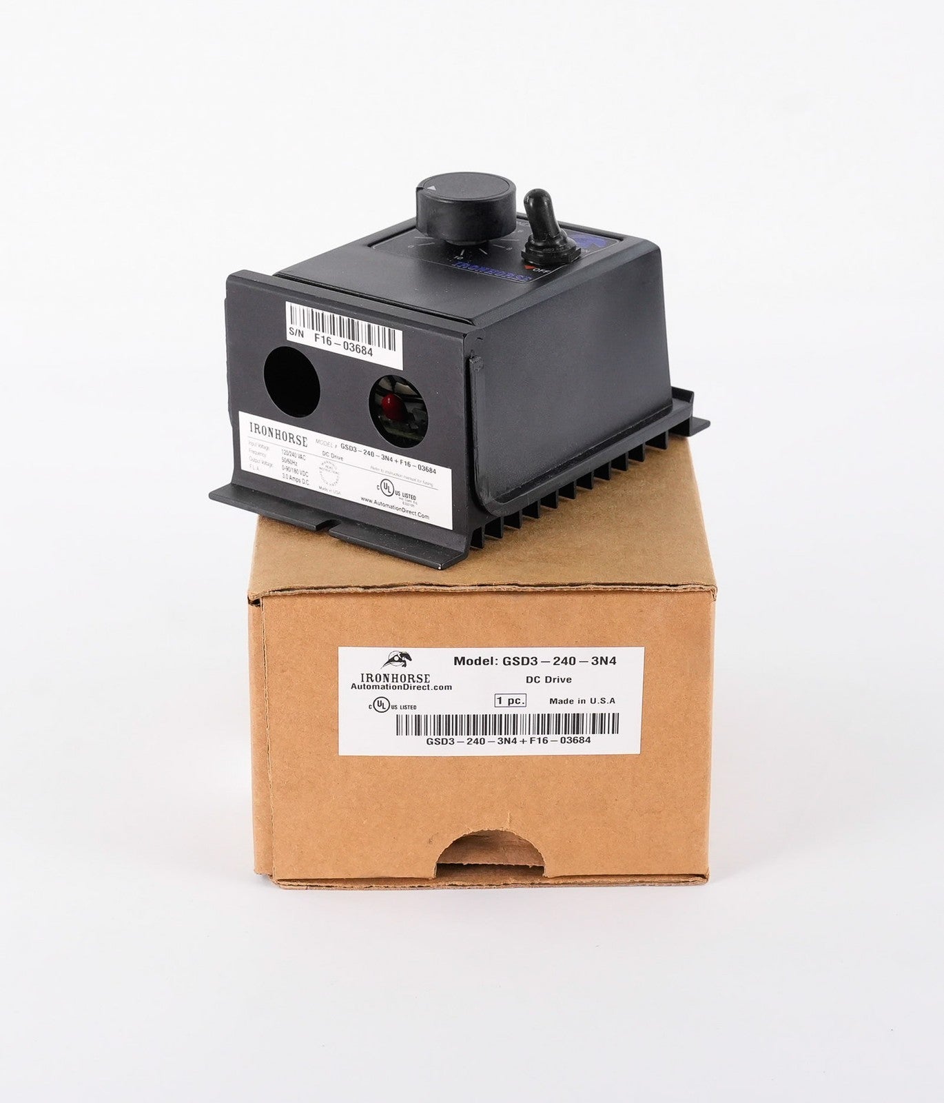 Ironhorse GSD3-240-3N4 DC Drive 120/240VAC GSD3-240-3N4+F16-03684 - Open Box