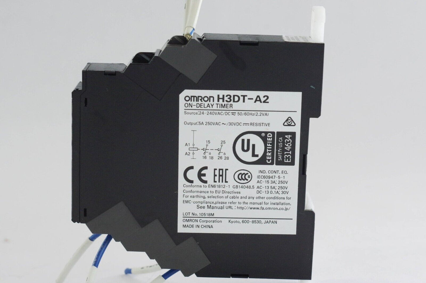 OMRON H3DT-A2 ON-DELAY TIMER 24-240VAC/DC