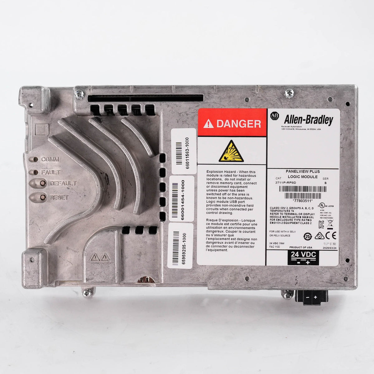 Allen Bradley 2711P-RP8D /B PanelView Plus Logic Module 128MB 2711PRP8D AB Reman