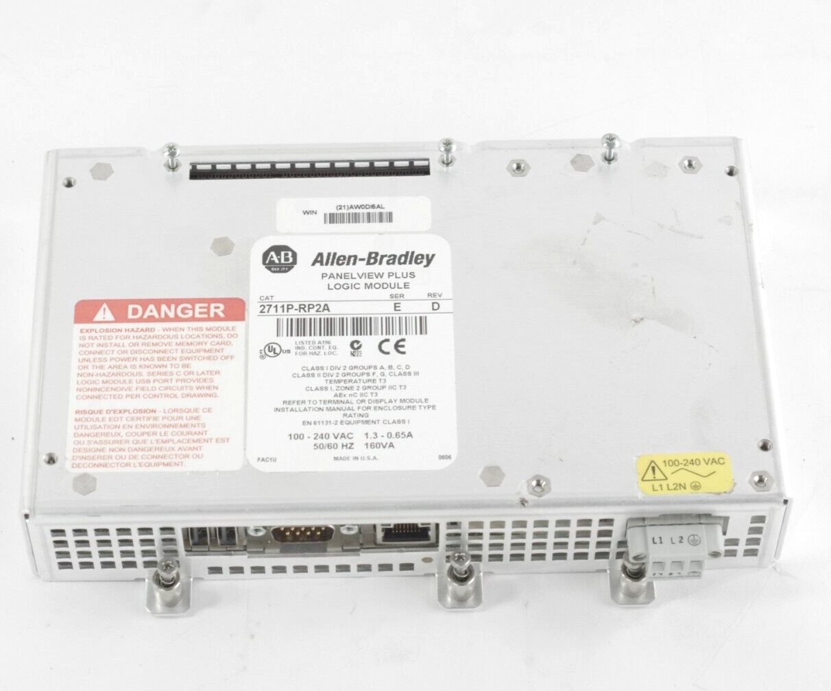 Allen Bradley 2711P-RP2A Ser E Rev D PanelView Plus 1000 Logic Module