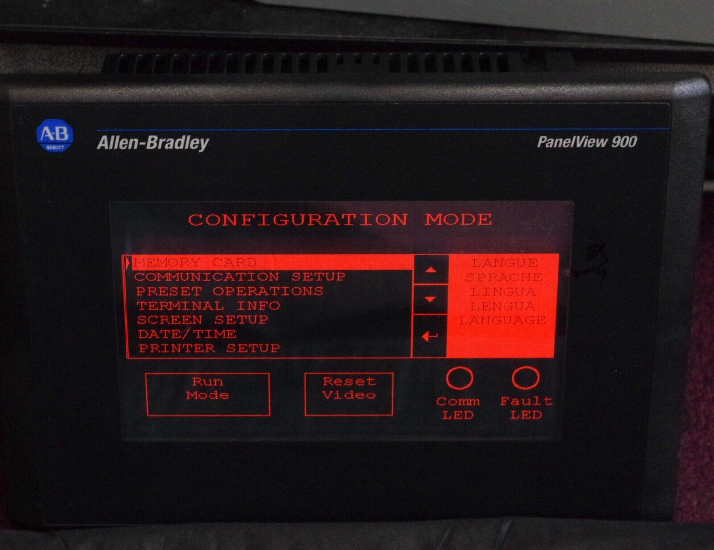 Allen Bradley 2711-T9A9 Ser F Rev E FRN 3.13 Panelview 900 9" Terminal