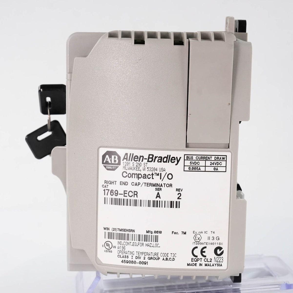 Allen Bradley 1769-L35E CompactLogix Ethernet Processor 1.5MB 1769L35E w/End Cap