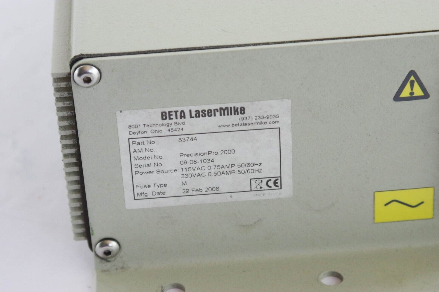 BETA LASERMIKE 83744 Z-Mike PrecisionPro 2000 -- UNTESTED / Returns Accepted