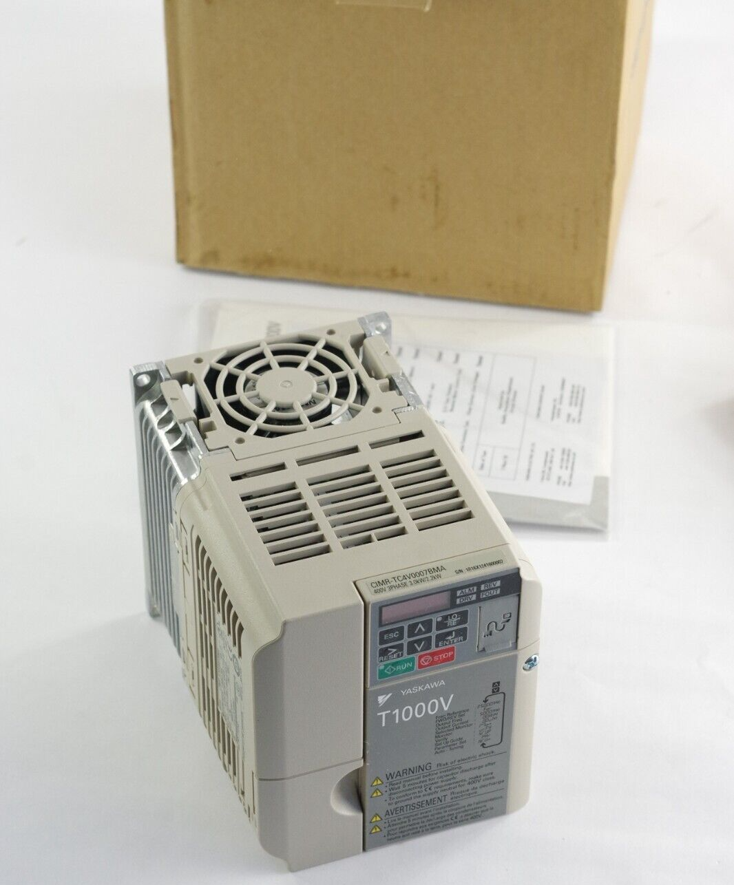 Yaskawa CIMR-TC4V0007BMA Rev D AC Drive 380-480Vac 6.9/5.5A 3kW 4HP 3 Phase