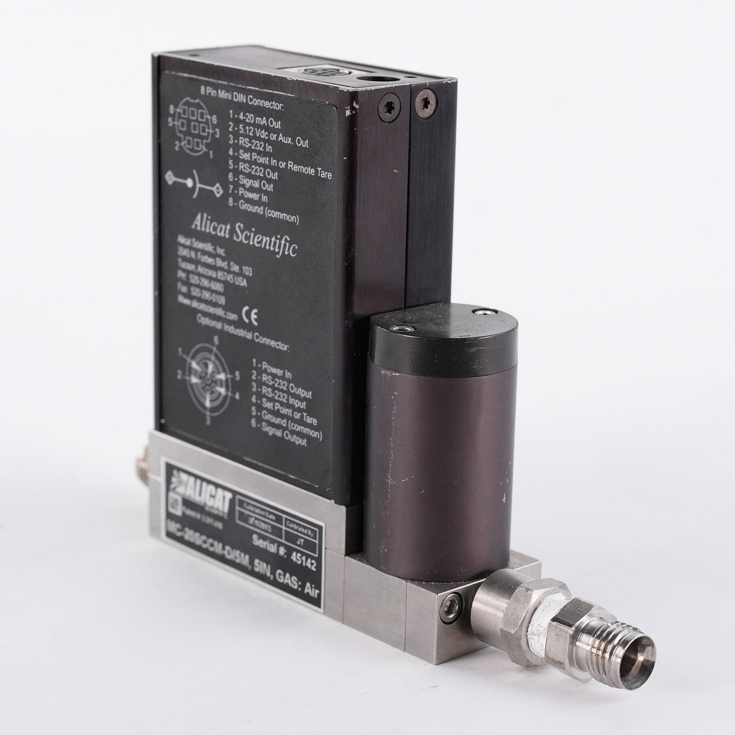 Alicat Scientific MC-20SCCM-D/5M Mass Flow Controller 20 SCCM MC20SCCMD5M 24VDC