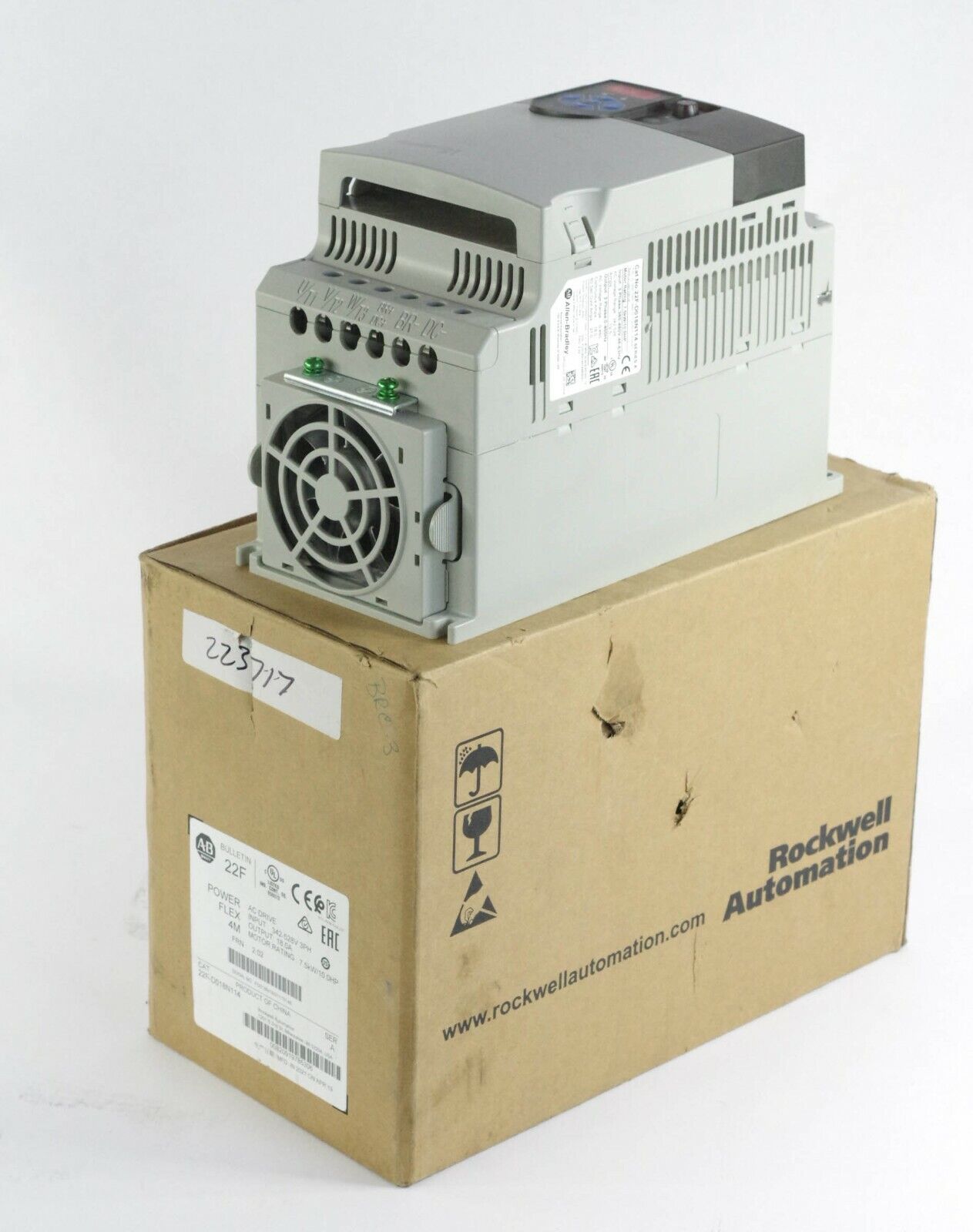 ALLEN BRADLEY 22F-D018N114 AC Drive 7.5kW 10HP 480vac 3PH - With Box