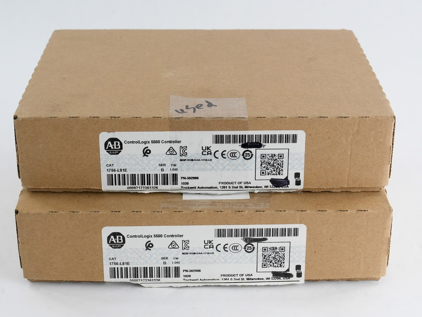 Allen Bradley 1756-L81E /B ControlLogix 5580 Processor ENet/USB 2021 Used