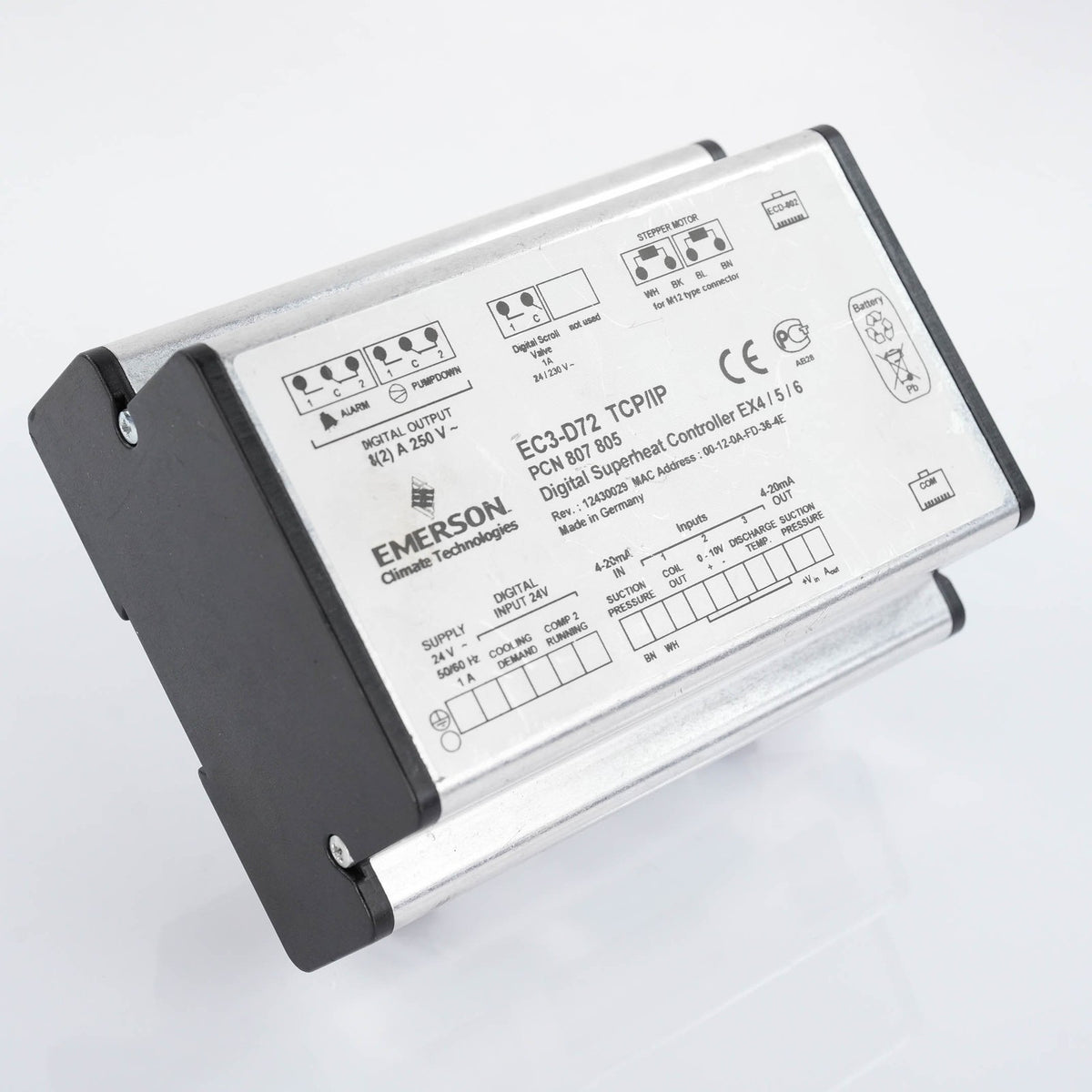 Emerson EC3-D72 Digital Superheat Controller with TCP/IP 807805 EC3D72 24VAC