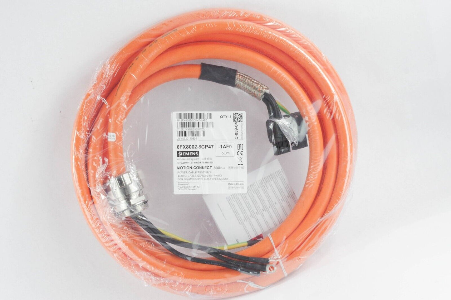 SIEMENS 6FX8002-5CP47-1AF0 / 6FX80025CP471AF0 MOTION-CONNECT800 Plus POWER CABLE