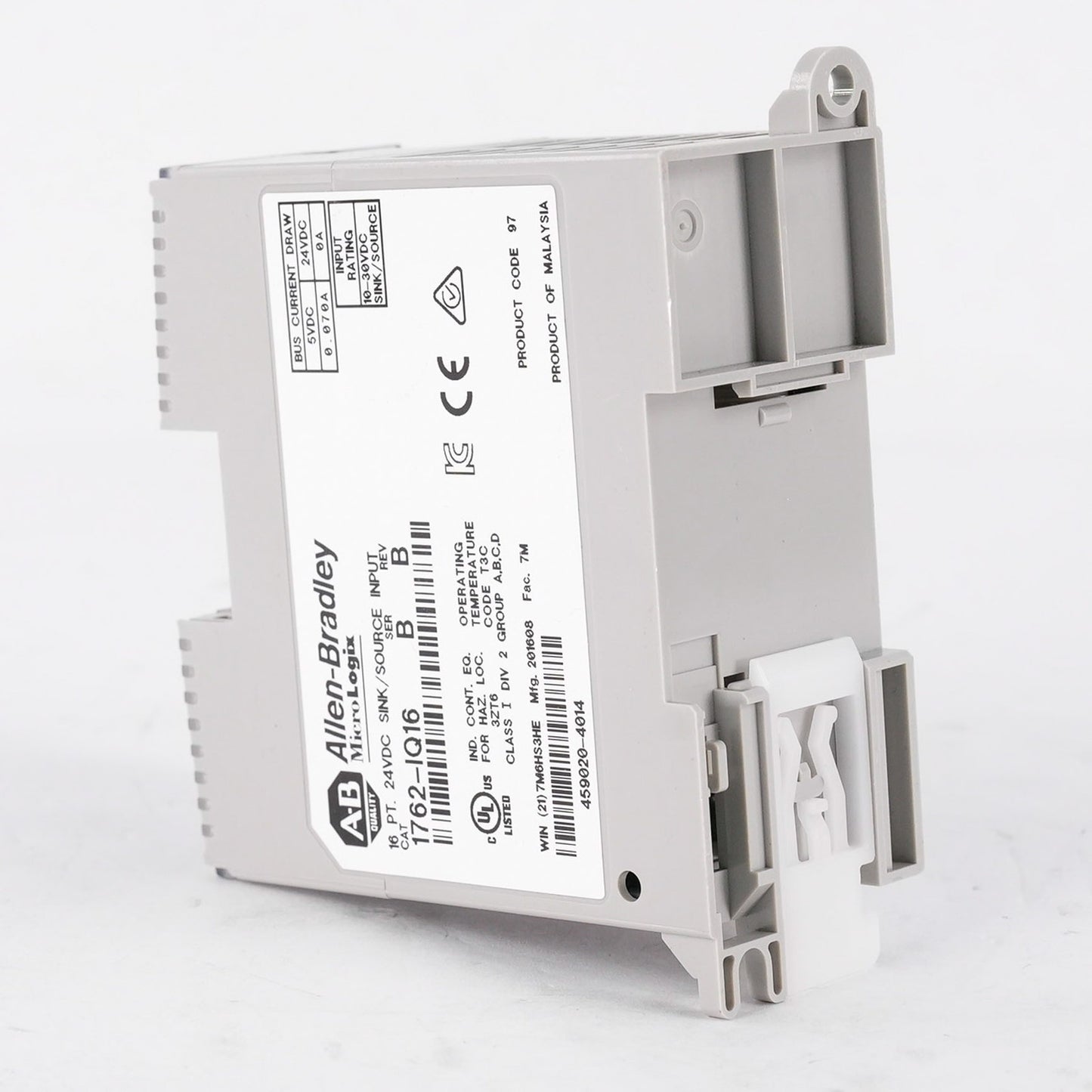 Allen Bradley 1762-IQ16 /B MicroLogix 16-Point Sink Source Input Module 1762IQ16