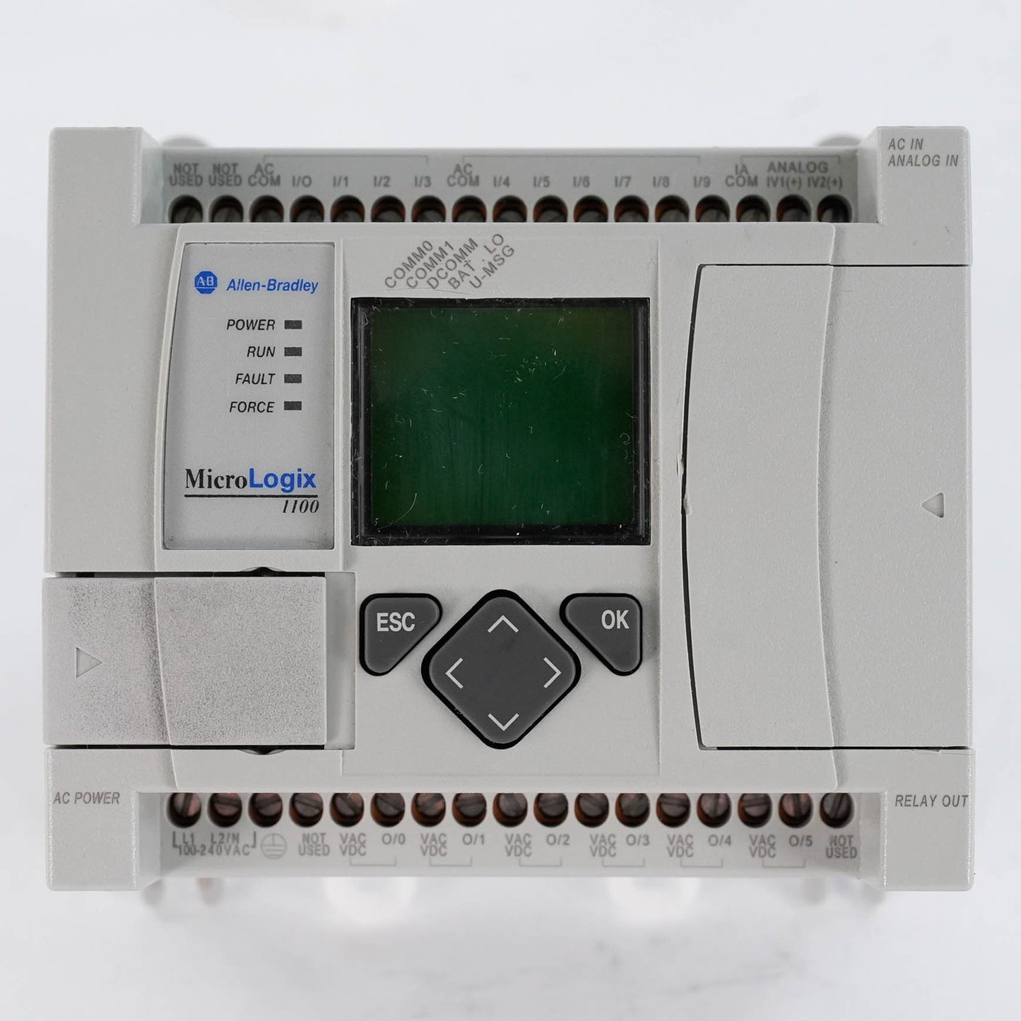 Allen Bradley 1763-L16AWA Ser B MicroLogix 1100 PLC 120/240V AC 1763L16AWA