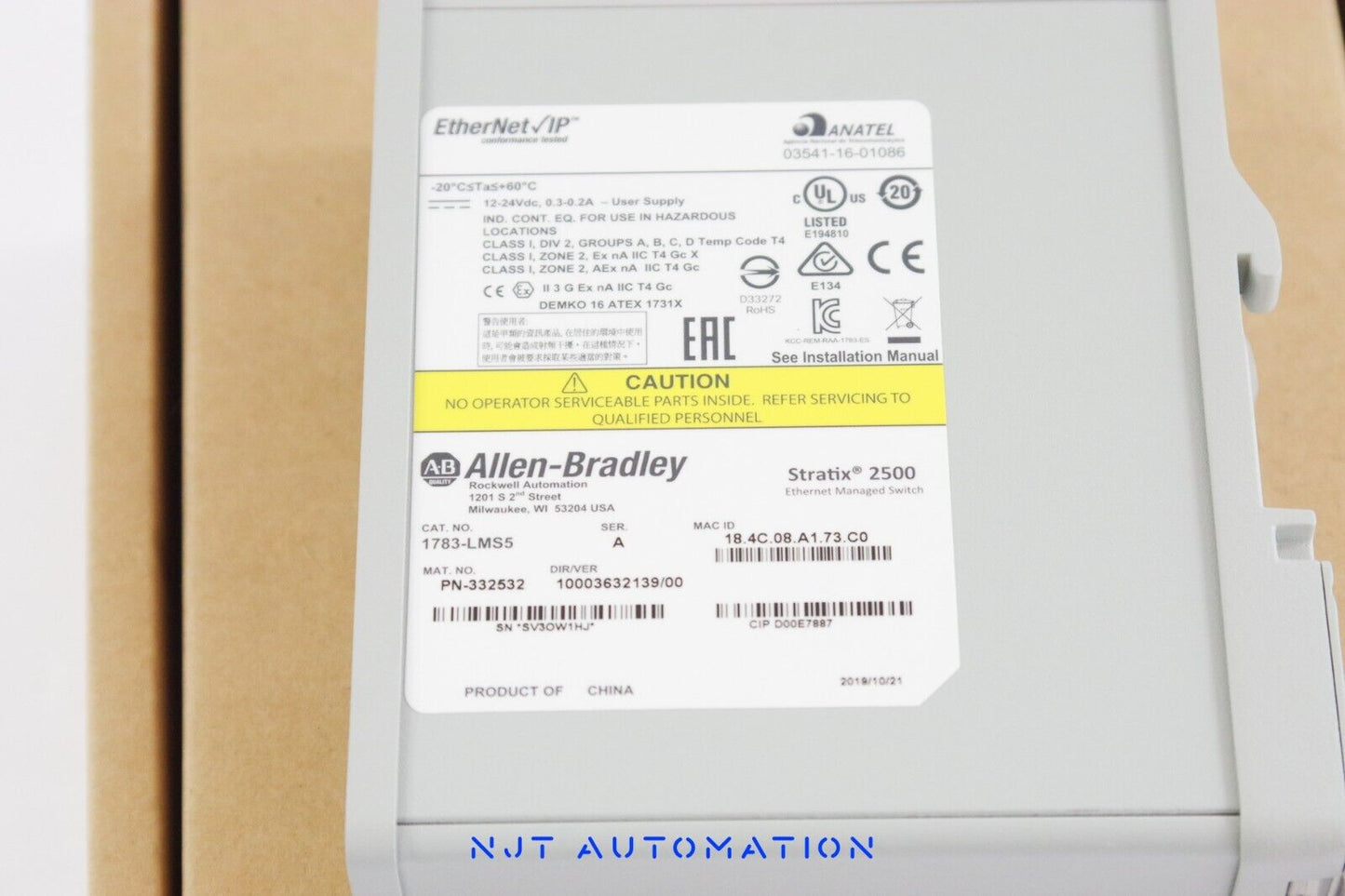 Allen Bradley 1783-LMS5 /A Stratix 2500 Ethernet Switch - Open Box