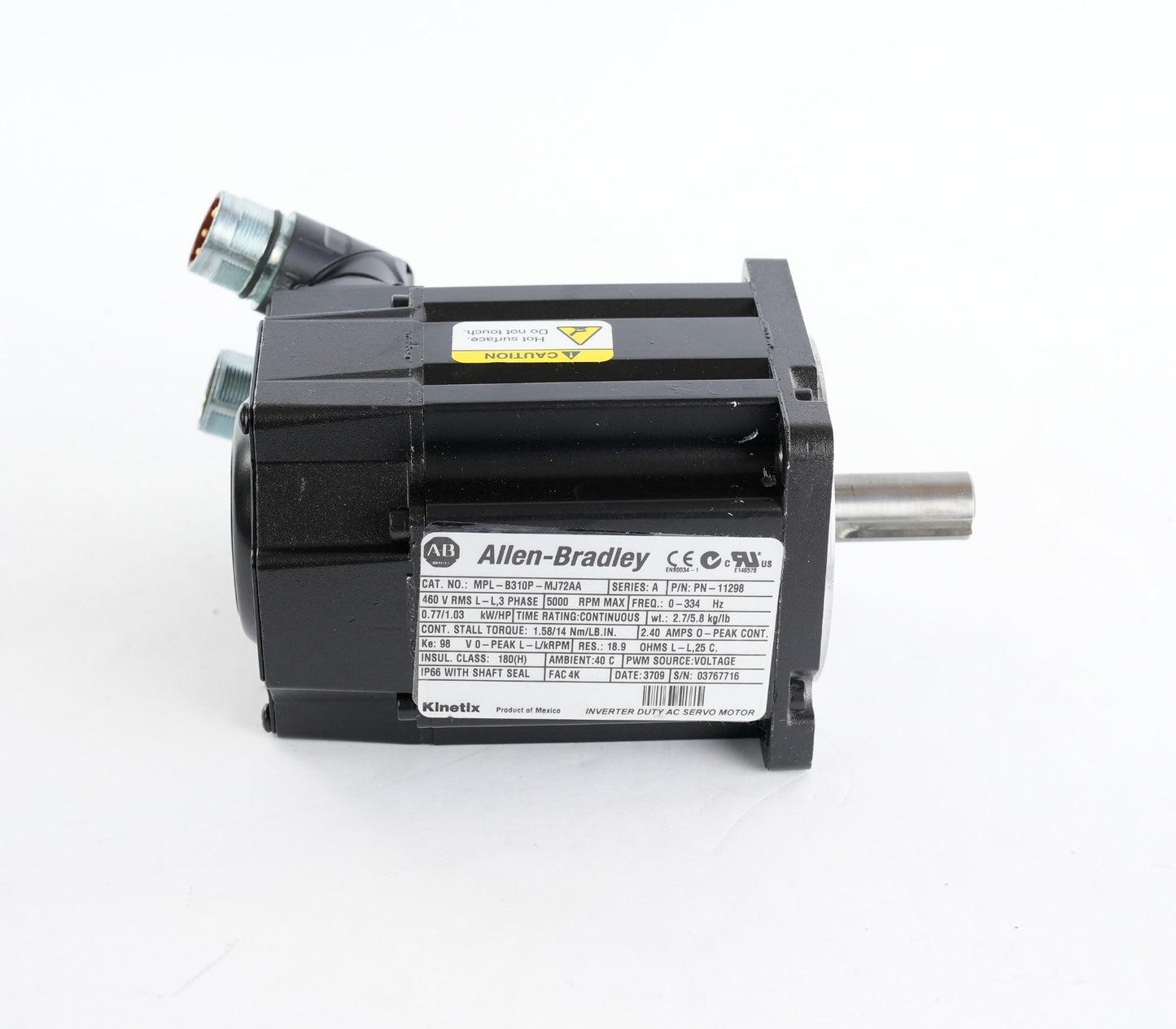 Allen Bradley MPL-B310P-MJ72AA /A Kinetix AC Servo Motor 460V 5000RPM
