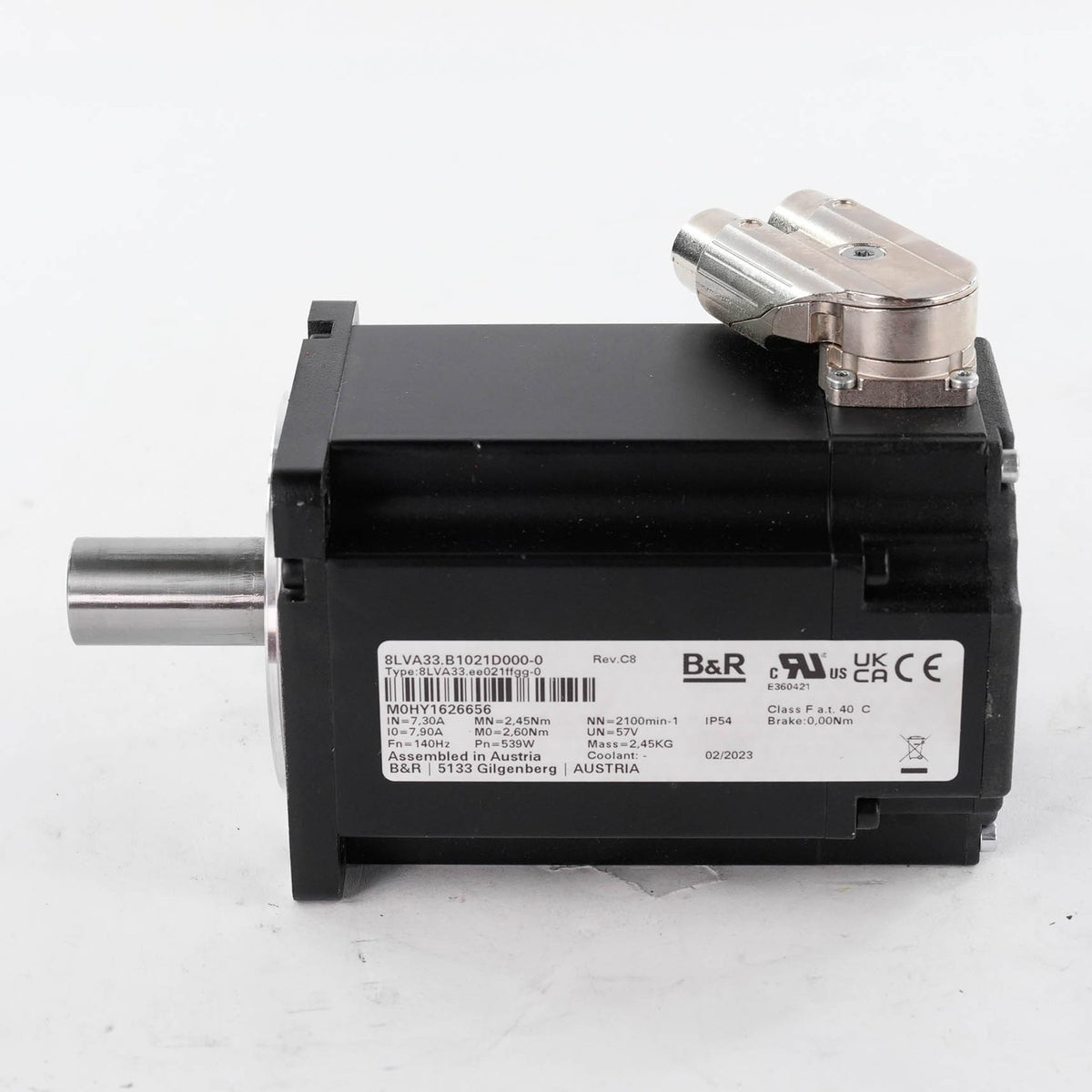 B&R 8LVA33.B1021D000-0 8LVA AC Rev C8 Servo Motor 310V 0.95kW 8LVA33B1021D0