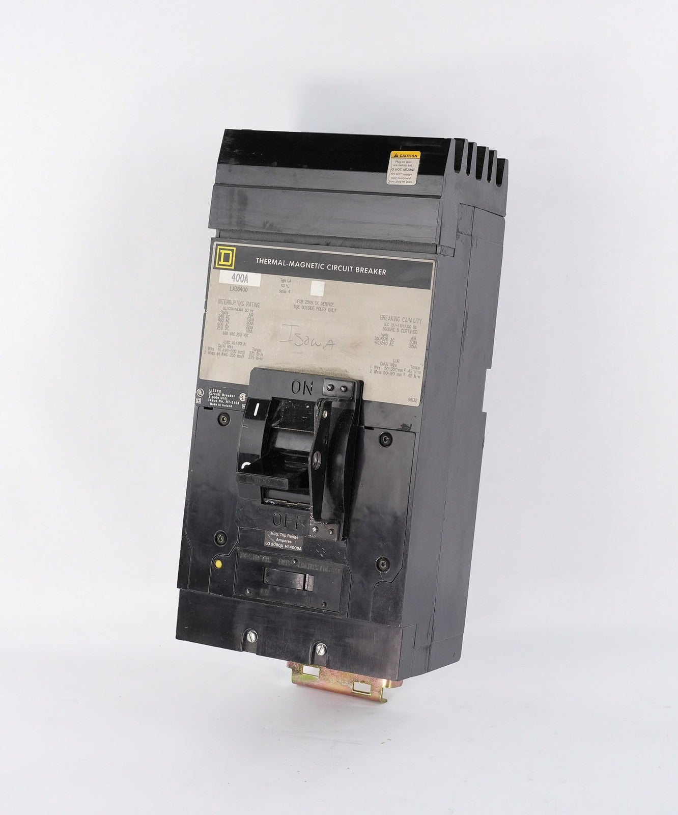 Square D LA36400 Thermal-Magnetic Circuit Breaker 400A