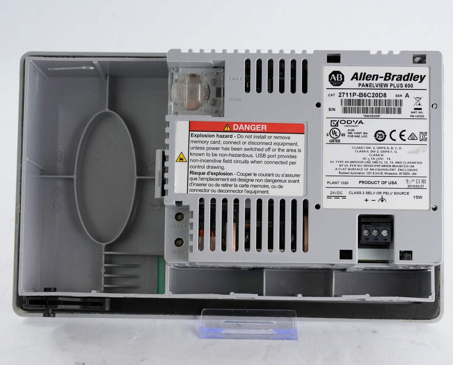 Allen Bradley 2711P-B6C20D8 /A PanelView Plus 600 Operator Interface Terminal