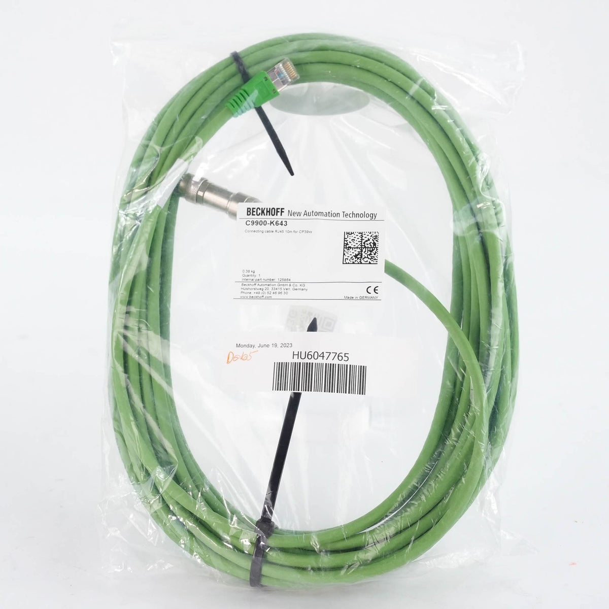 Beckhoff C9900-K643 Display Port Cable 3m for Control Panel CP2xxx C9900K643