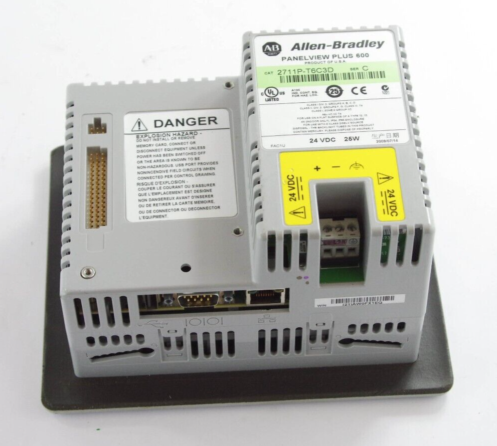 Allen Bradley 2711P-T6C3D / 2711PT6C3D Ser C PanelView Plus 600 24VDC 25W