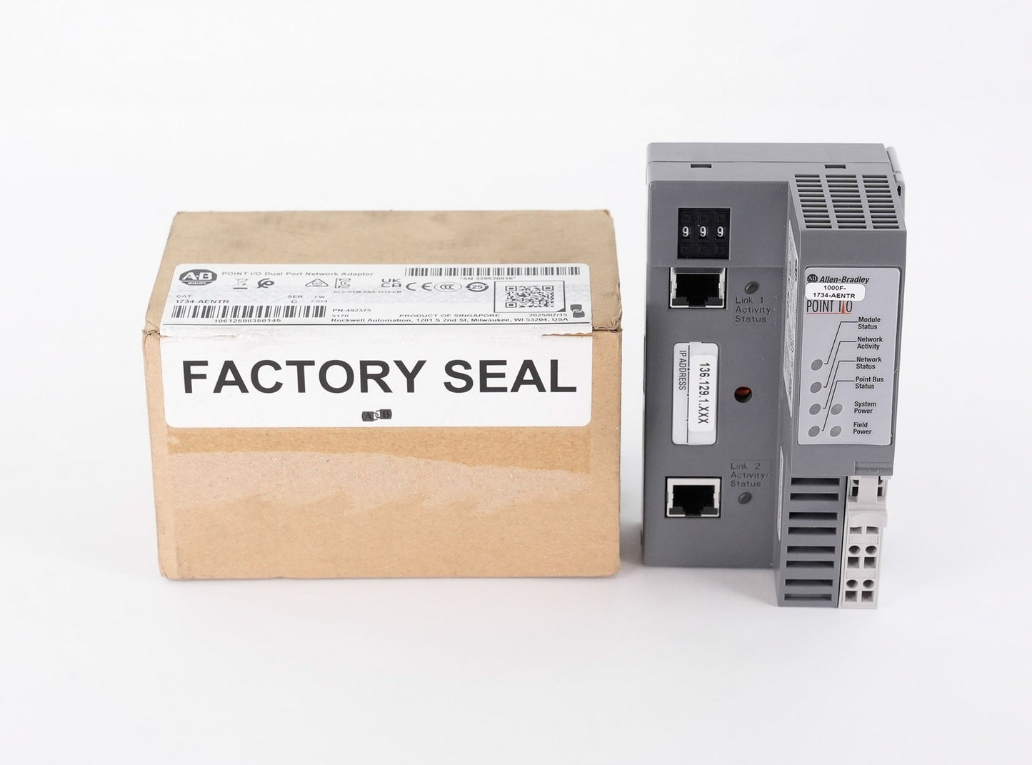 Allen Bradley 1734-AENTR /C Point I/O Ethernet Adapter 1734AENTR - Open Box