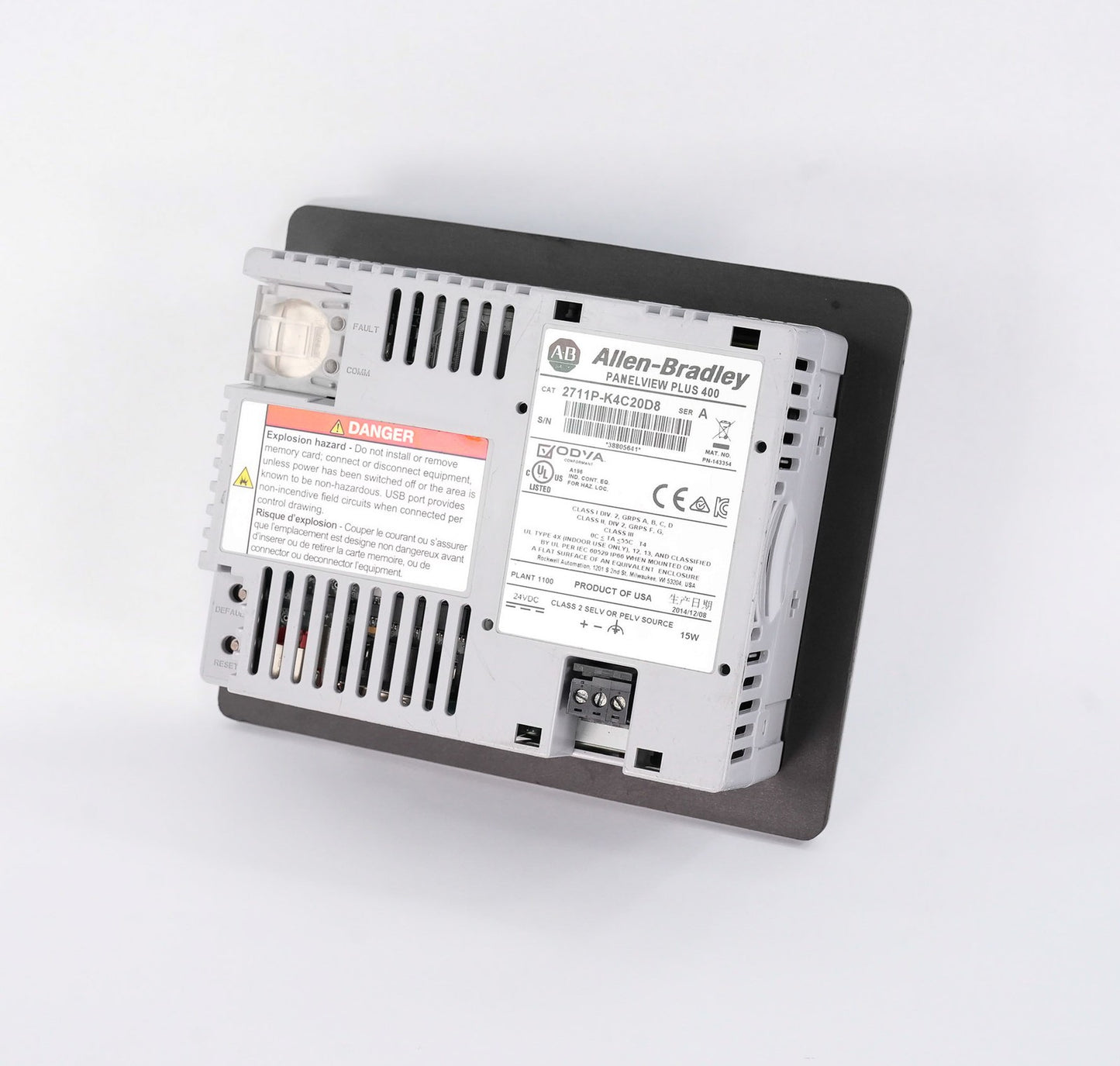Allen Bradley 2711P-K4C20D8 /A PanelView Plus 400 HMI Display 2711PK4C20D8