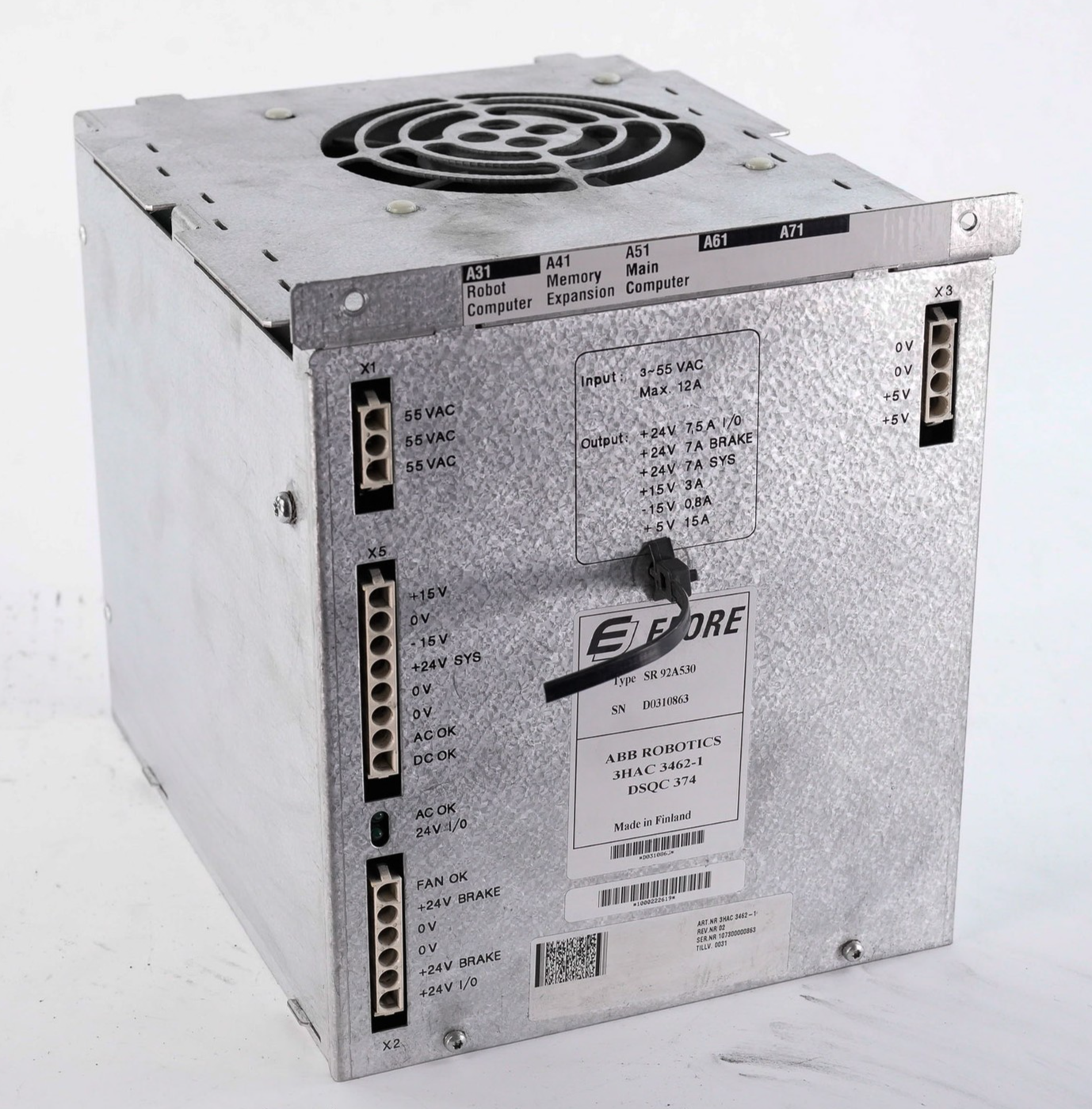 ABB Robotics 3HAC 3462-1 EFORE SR 92A530 Power Supply 3HAC34621