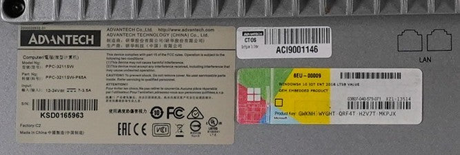 Advantech PPC-32115W Industrial Touch Panel PC HMI PPC32115W - No Hard Drive