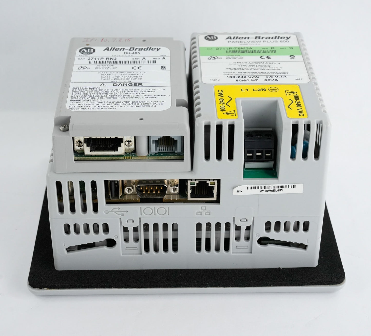 Allen Bradley 2711P-T6M3A /B Rev B PanelView Plus 600 2711PT6M3A