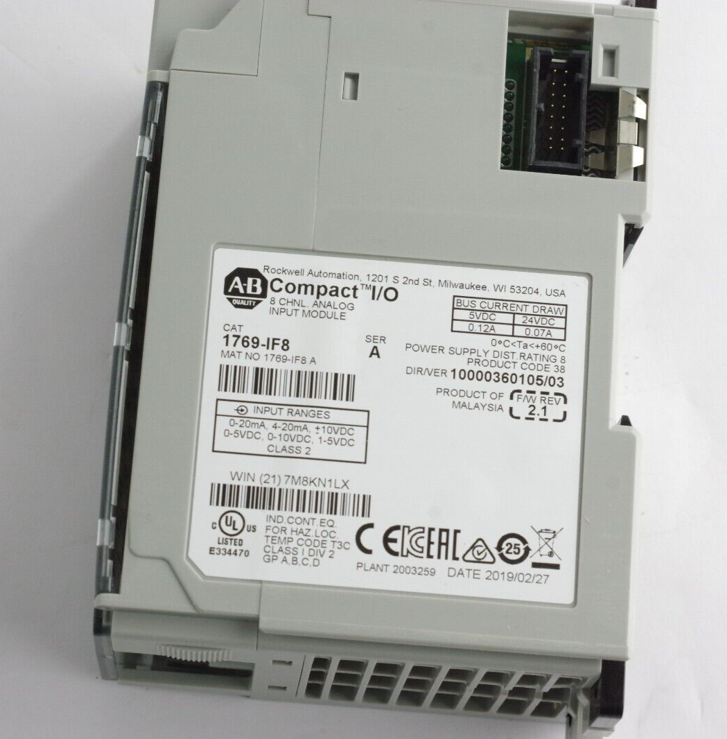 Allen Bradley 1769-IF8 /A CompactLogix 8 Pt Analog Input Module - No Box