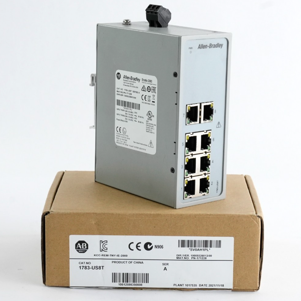 Allen Bradley 1783-US8T Ser A Stratix 2000 8-P Unmanaged Switch - Open Box