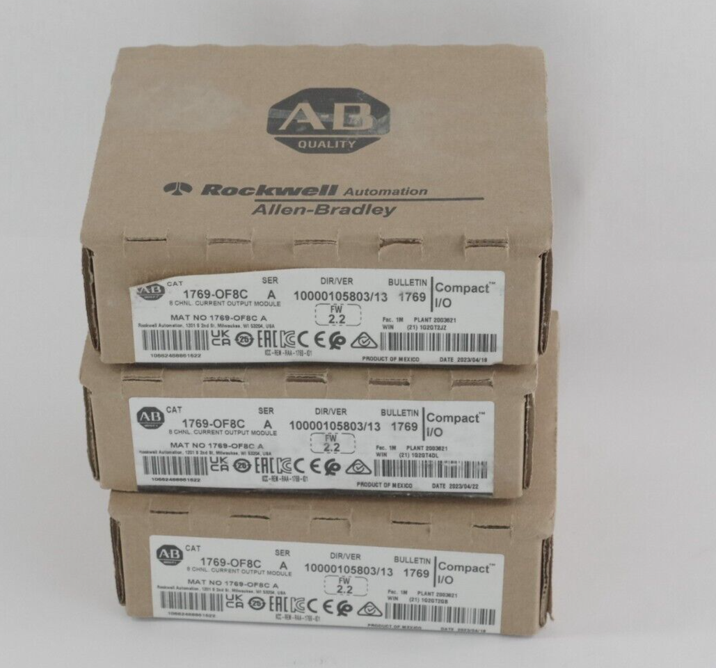 Allen Bradley 1769-OF8C SER A CompactLogix 8 Pt AO Current Module Sealed Surplus