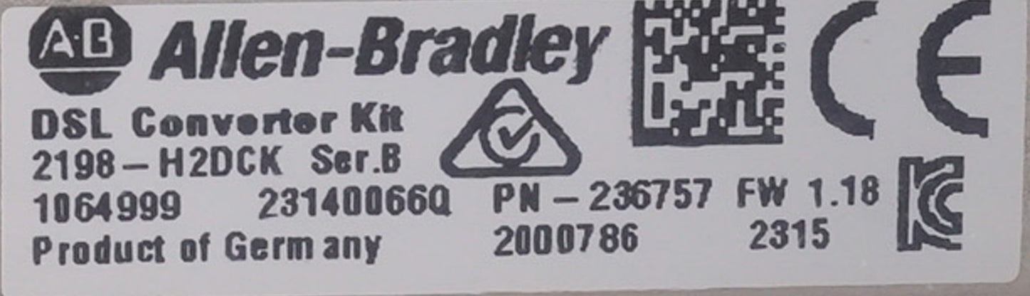 Allen Bradley 2198-H2DCK /B DSL Converter Kit 2198-H2DCK - Open Box