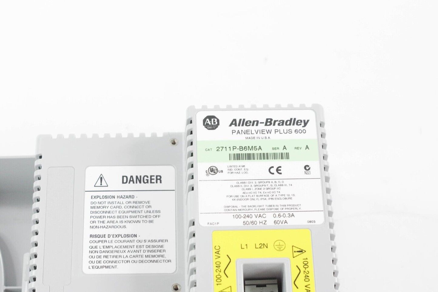 ALLEN BRADLEY 2711P-B6M5A PANELVIEW PLUS 600 6" Ser A Rev A