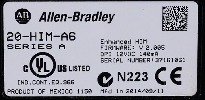 Allen Bradley 20-HIM-A6 /A PowerFlex HIM-Enhanced Full Numeric Keypad - Open Box