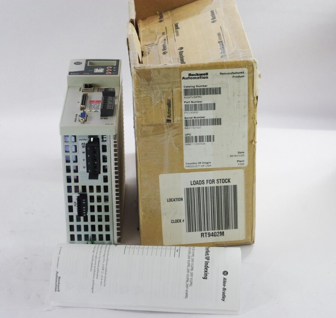 Allen Bradley Kinetix 300 2097-V33PR3 /A Servo Drive - AB Remanufactured Surplus