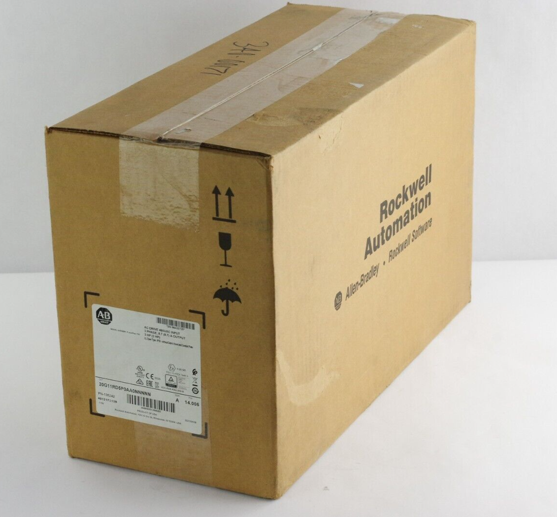 Allen Bradley 20G11RD5P0AA0NNNNN /A PowerFlex Air Cooled 755 AC Drive 3hp Sealed