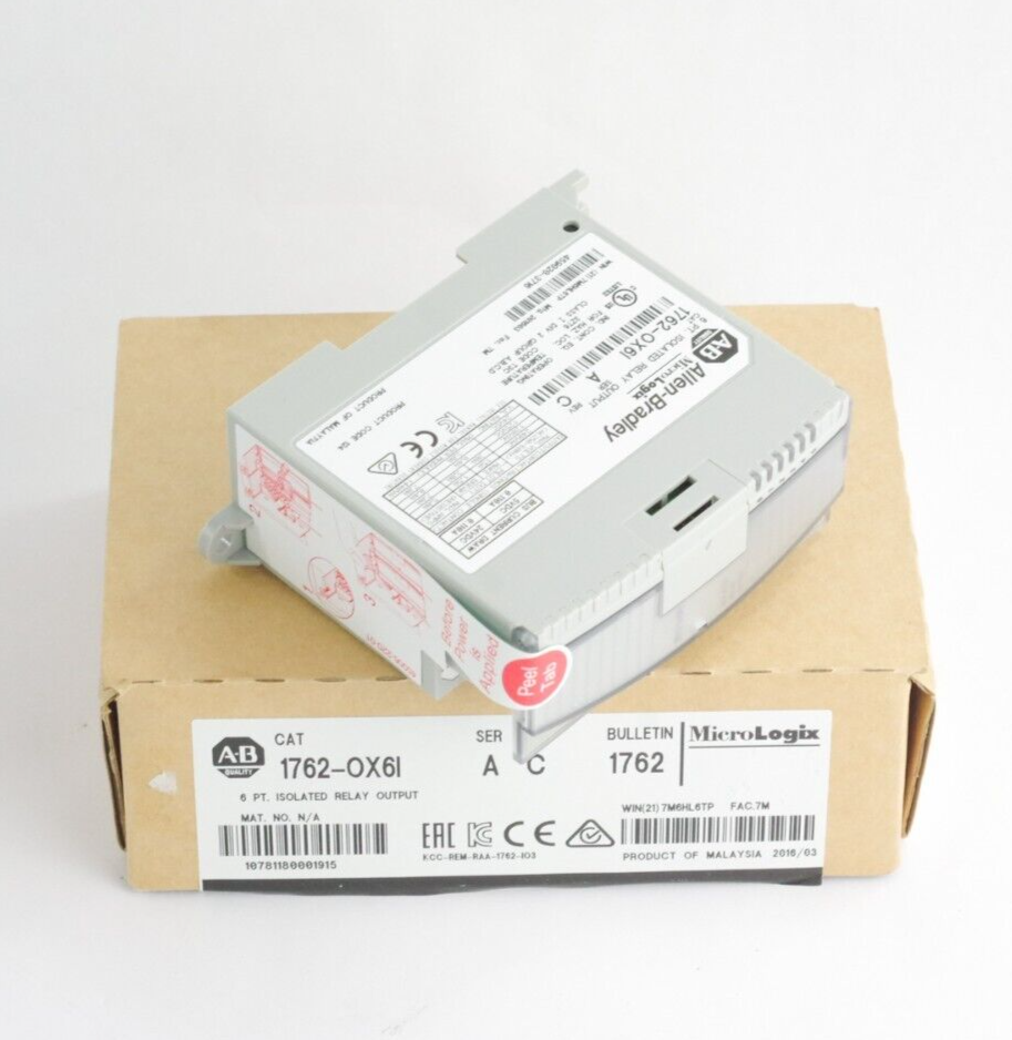 Allen Bradley 1762-OX6I Ser A Rev C 6 Pt Isolated Relay Output Module - Open Box