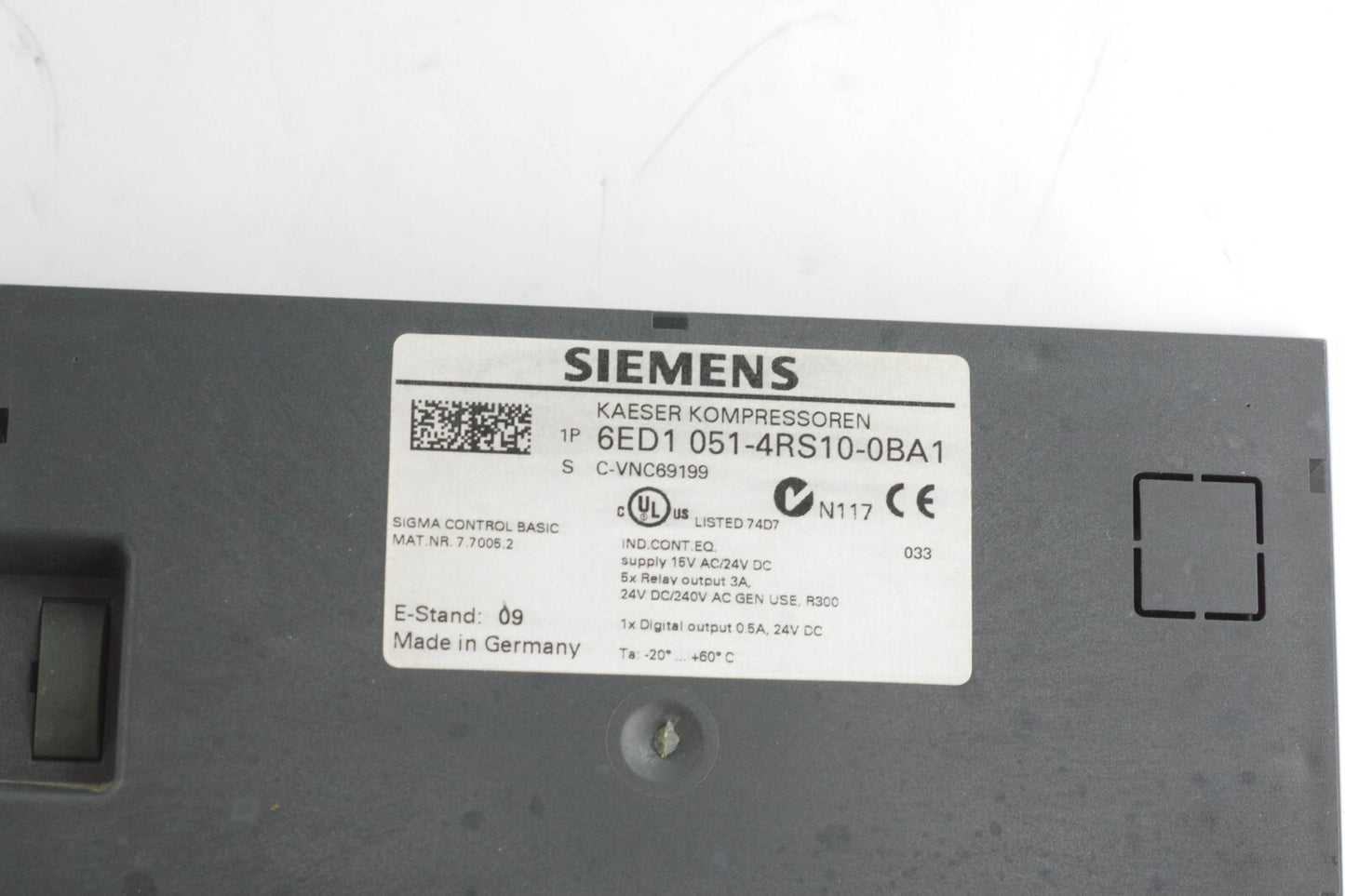 Siemens Kaeser Kompressoren Sigma Control 6ED1 051-4RS10-0BA1 6ED1051-4RS10-0BA