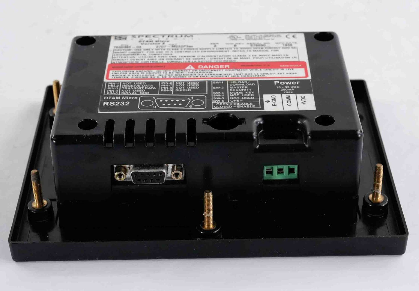Spectrum Controls 2707-M232P3SC /A DTAM Micro Version 2 Display 2707M232P3SC