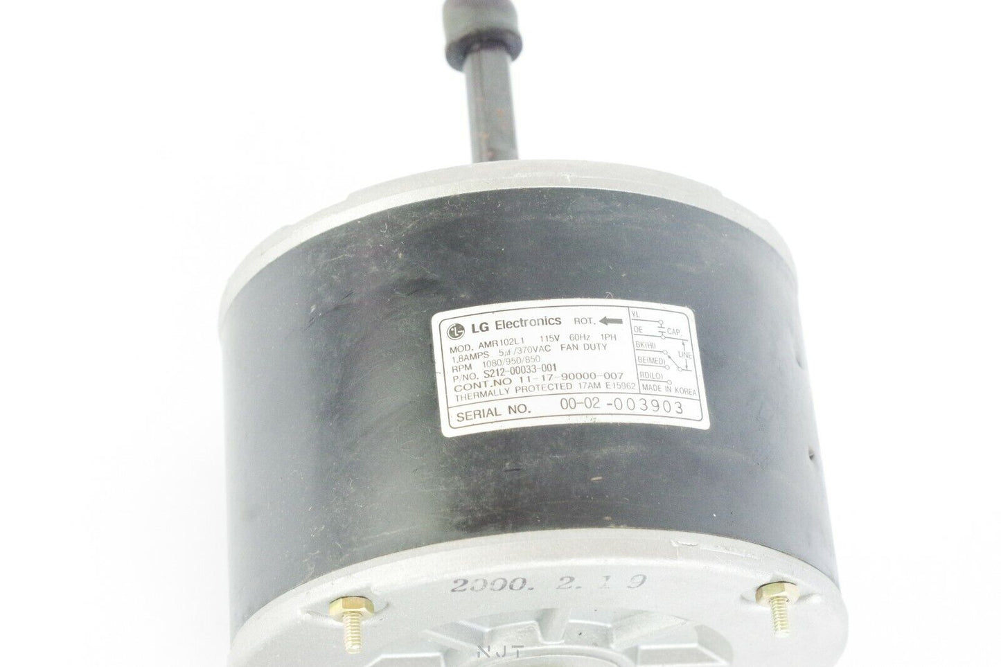 LG AMR102L1 S212-00033-001 Motor 115V 1.8 Amps 370VAC 1080 950 850 RPM