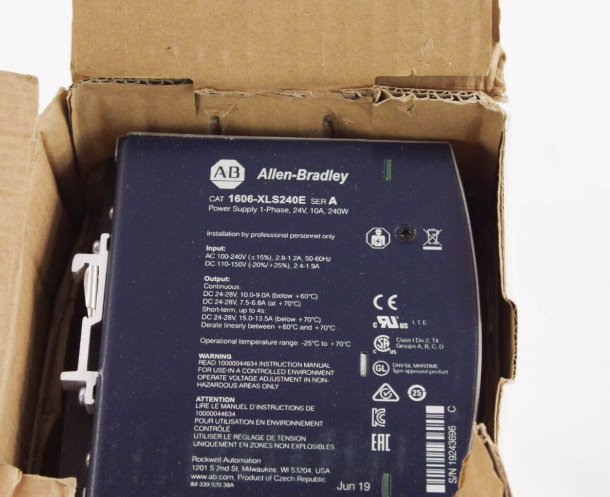 Allen Bradley 1606-XLS240E / 1606XLS240E Ser A Power Supply AC 100-240V DC 110V