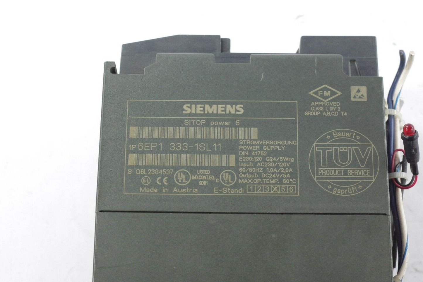 Siemens 6EP1 333-1SL11 Power Supply SITOP Power 5