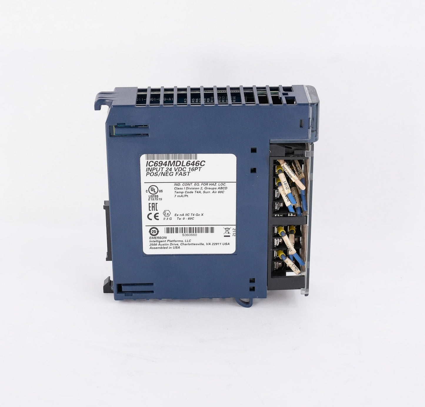 GE FANUC IC694MDL646C Input 24VDC 16-Point POS/NEG Fast Power Module