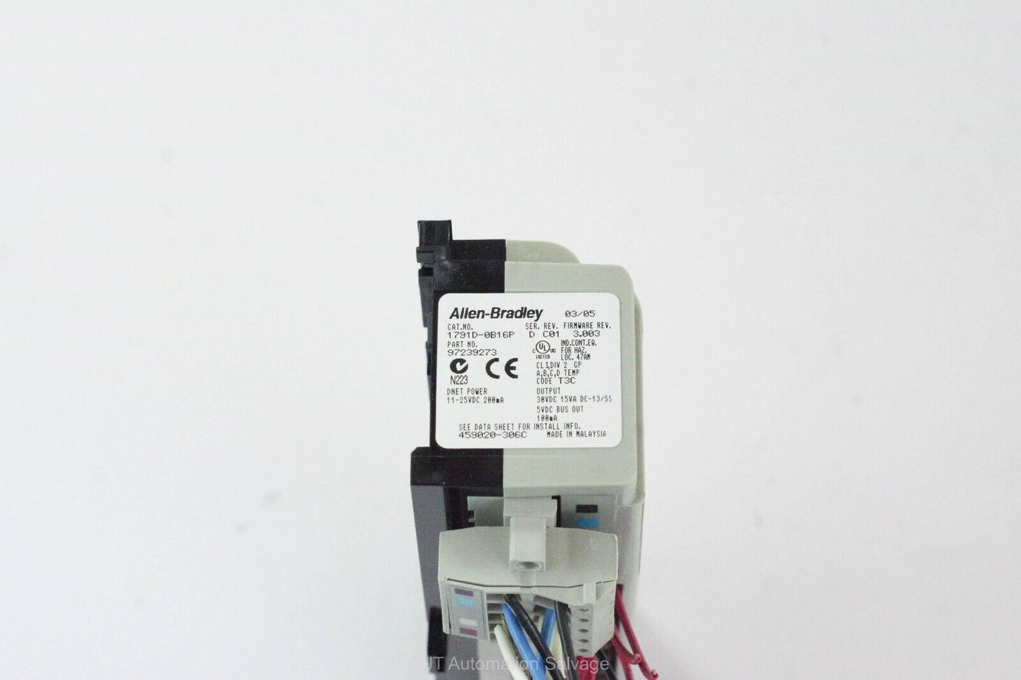 Allen Bradley 1791D-0B16P /D Ser D Compact Block Base Module / 1791D-OB16P