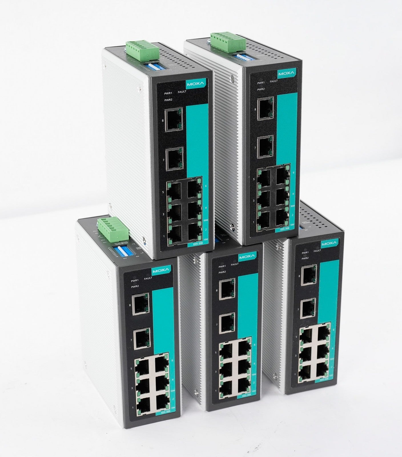 Moxa EDS-308 Unmanaged Ethernet Switch 8-Port EDS308 12/24/48VDC Rev 3.1.0