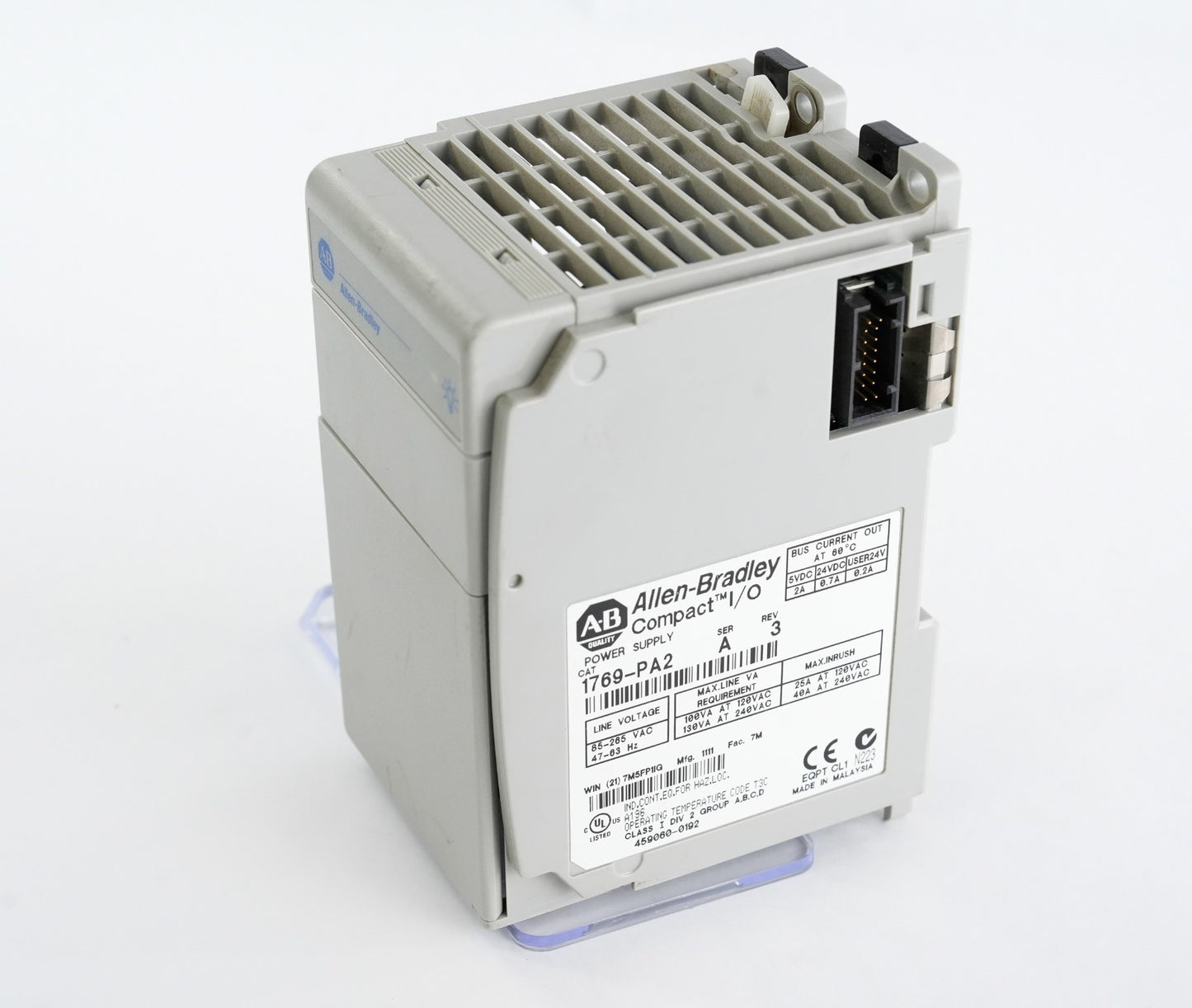 Allen Bradley 1769-PA2 /A Rev 3 Compact I/O AC Power Supply 1769PA2