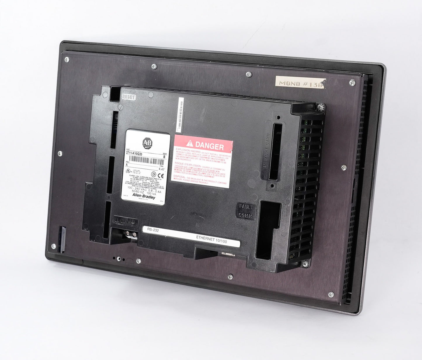 Allen Bradley 2711-K10G20 /B Rev A PanelView 1000 HMI Panel 2711K10G20