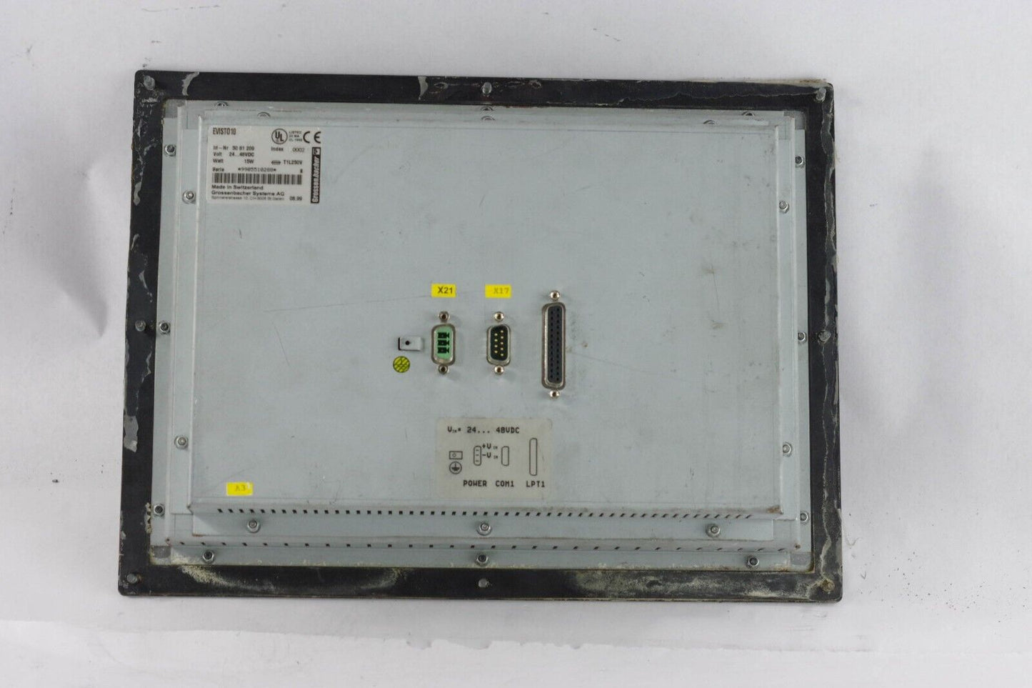 GROSSENBACHER EVIST010 HMI Panel - For Parts / Repair